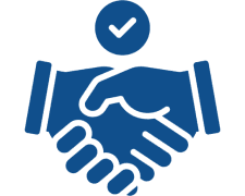 Agreement symbol with checkmark