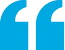 Double blue quotes symbol on black